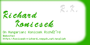 richard konicsek business card